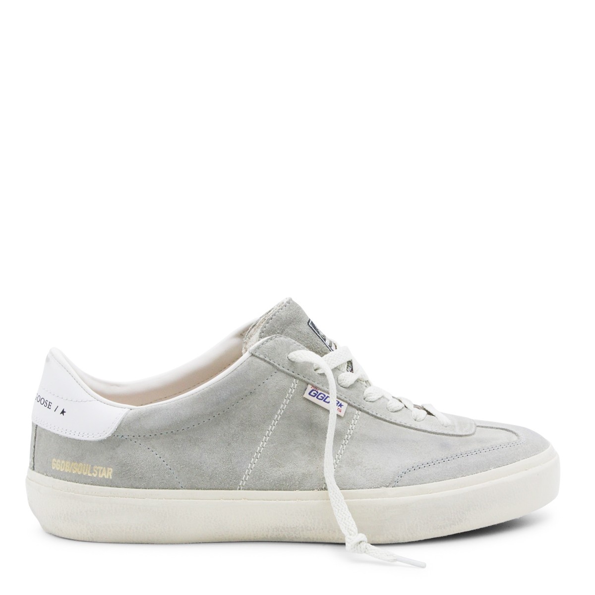 GREY LEATHER SOUL-STAR SNEAKERS
