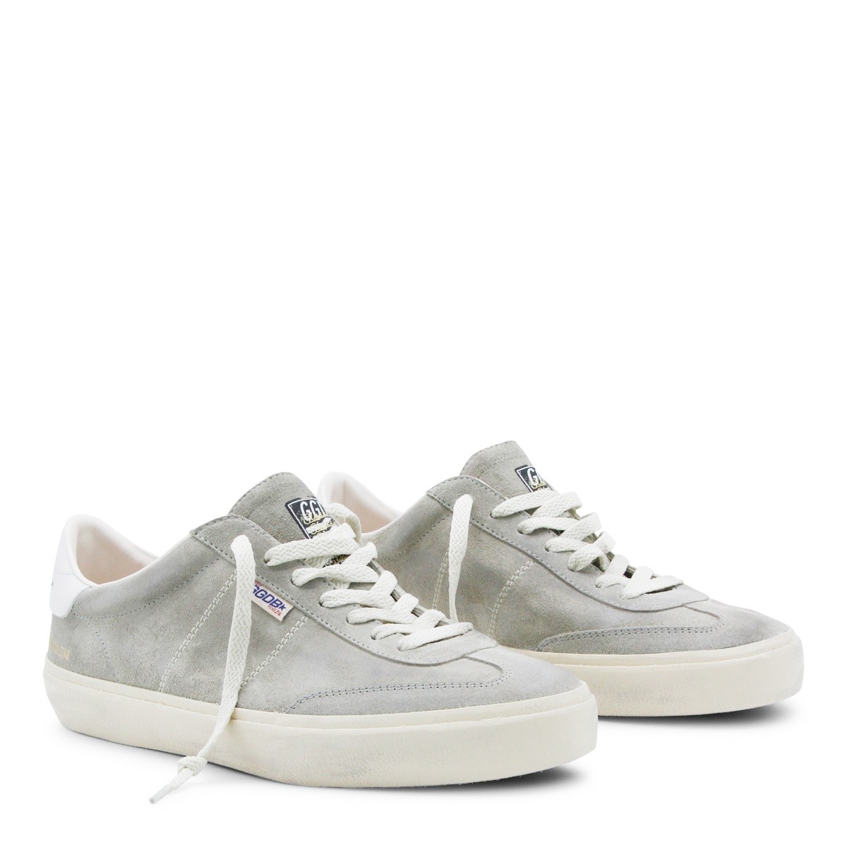 GREY LEATHER SOUL-STAR SNEAKERS