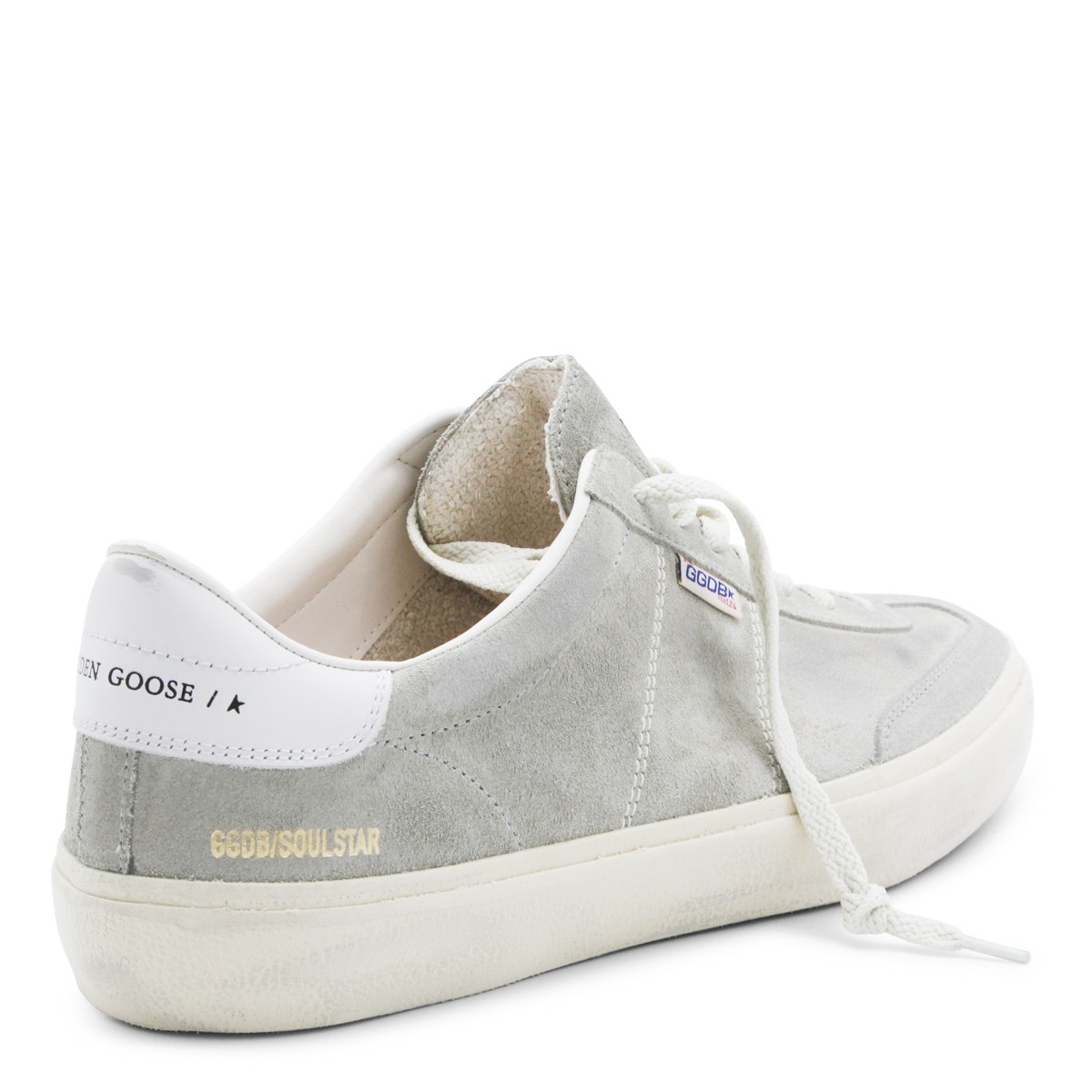 GREY LEATHER SOUL-STAR SNEAKERS