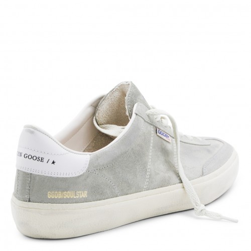 GREY LEATHER SOUL-STAR SNEAKERS