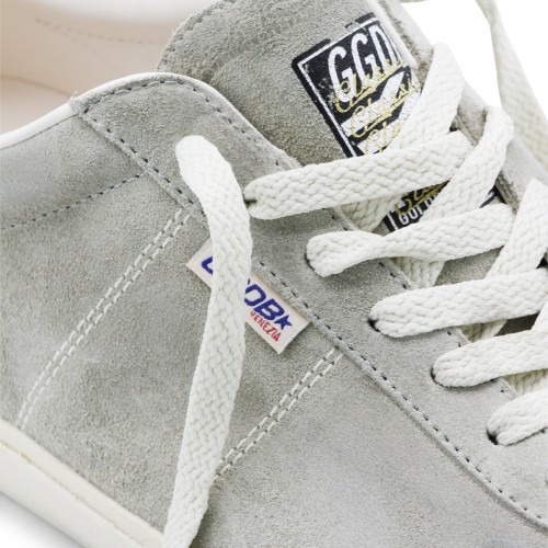 GREY LEATHER SOUL-STAR SNEAKERS