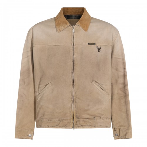 CAMEL COTTON CASUAL JACKET