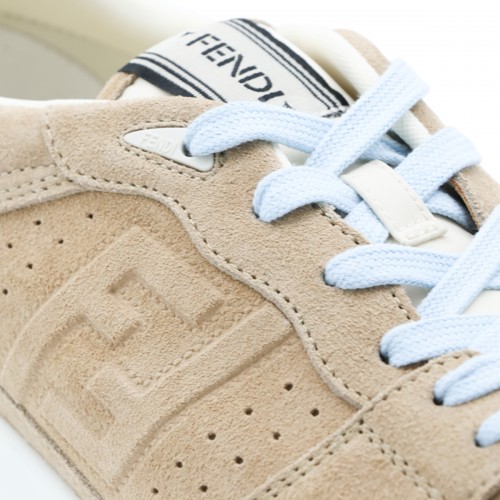 LIGHT ECRU LEATHER SNEAKERS