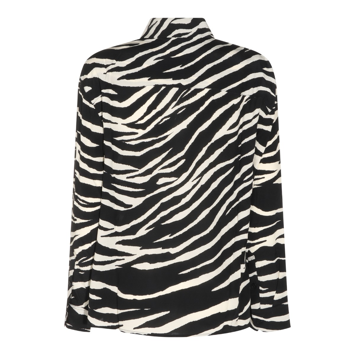 BLACK AND WHITE VISCOSE SHIRT