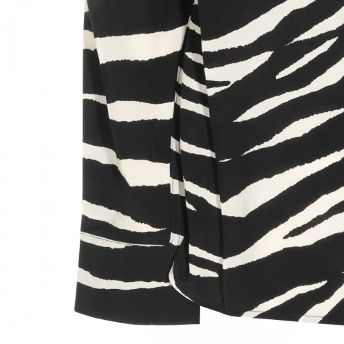 BLACK AND WHITE VISCOSE SHIRT