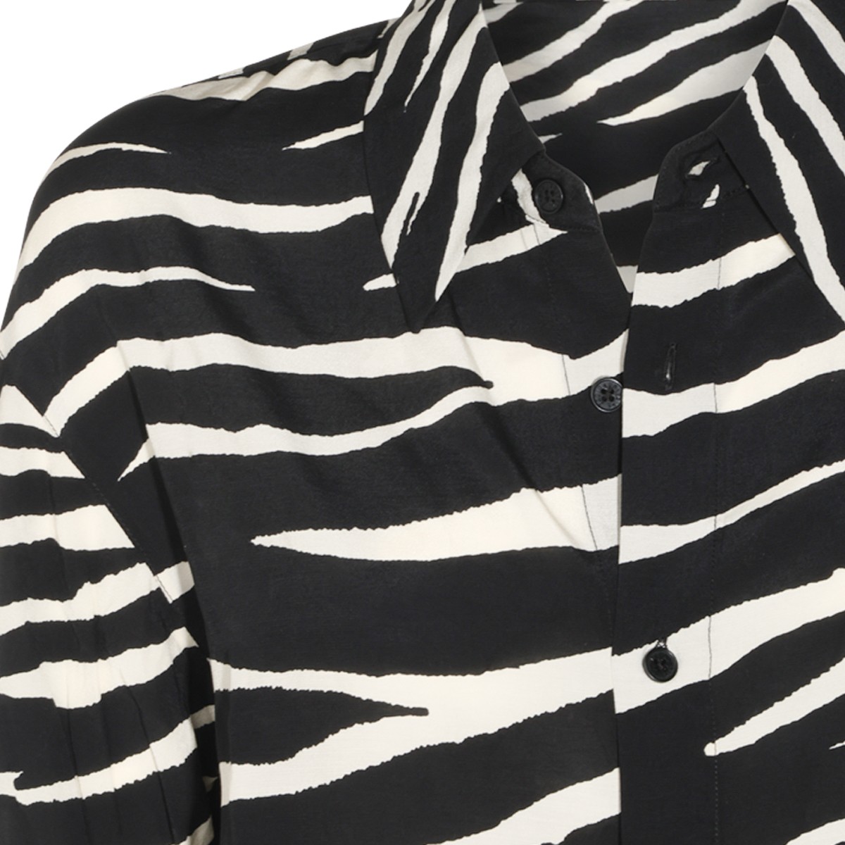 BLACK AND WHITE VISCOSE SHIRT