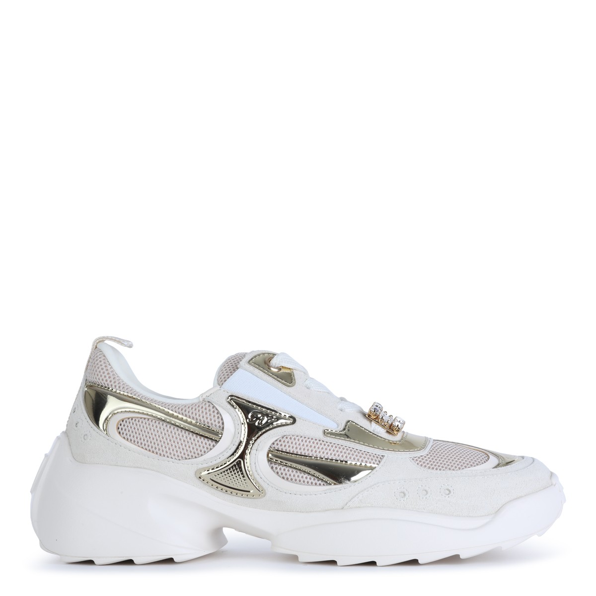 WHITE LEATHER VIV ON THE RUN SNEAKERS