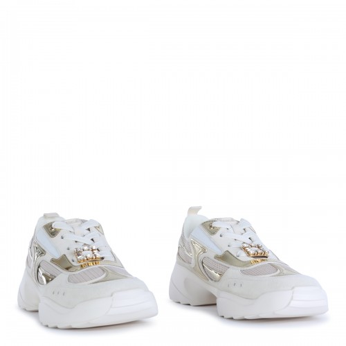 WHITE LEATHER VIV ON THE RUN SNEAKERS