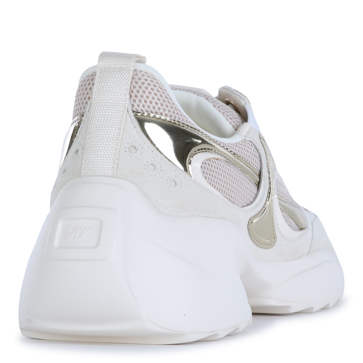 WHITE LEATHER VIV ON THE RUN SNEAKERS