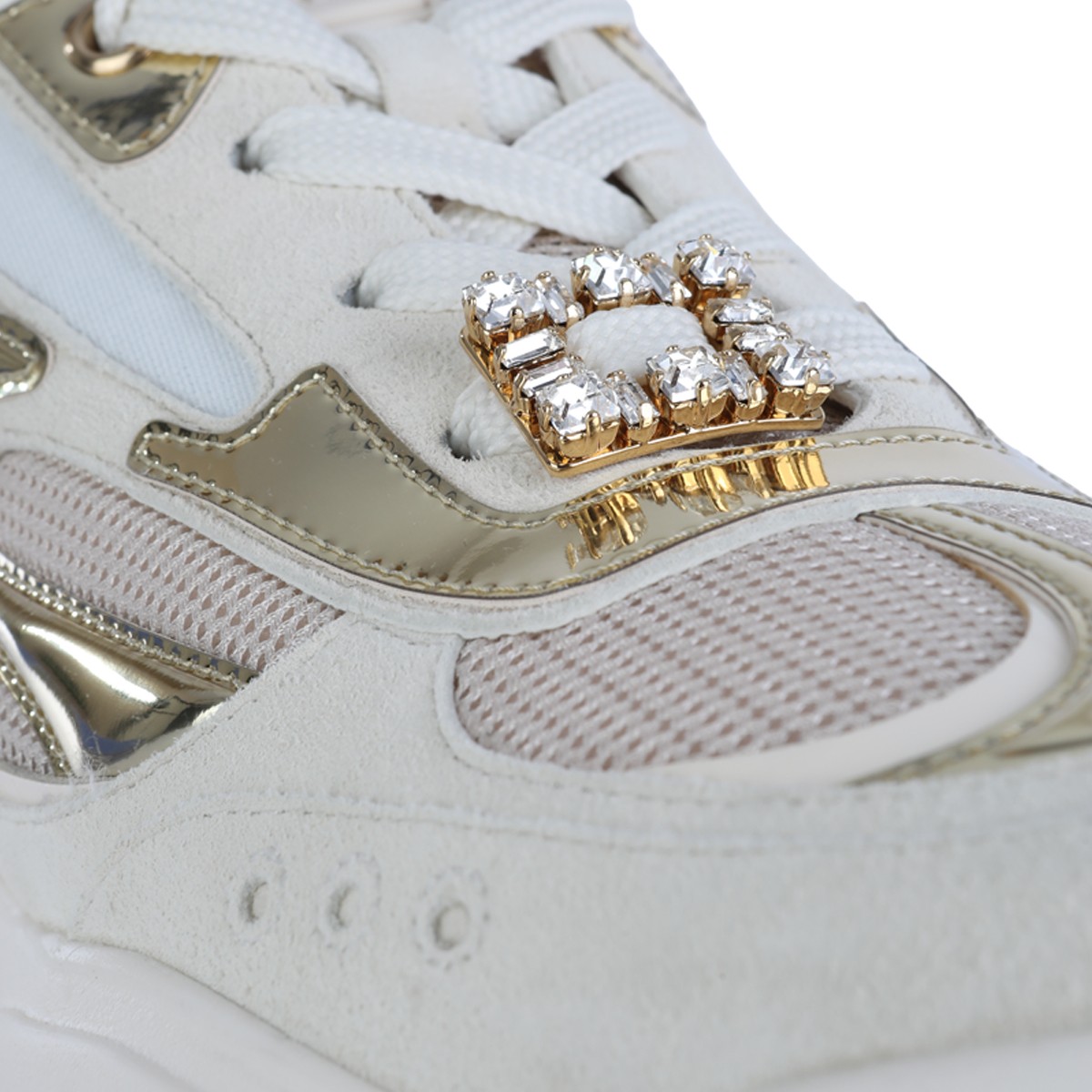 WHITE LEATHER VIV ON THE RUN SNEAKERS