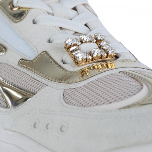 WHITE LEATHER VIV ON THE RUN SNEAKERS