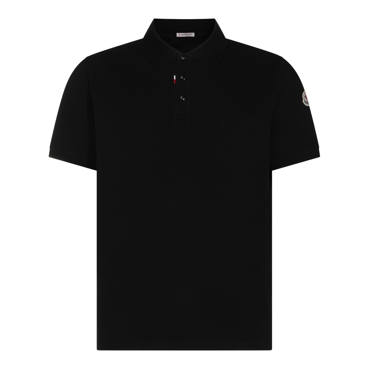 BLACK COTTON POLO SHIRT