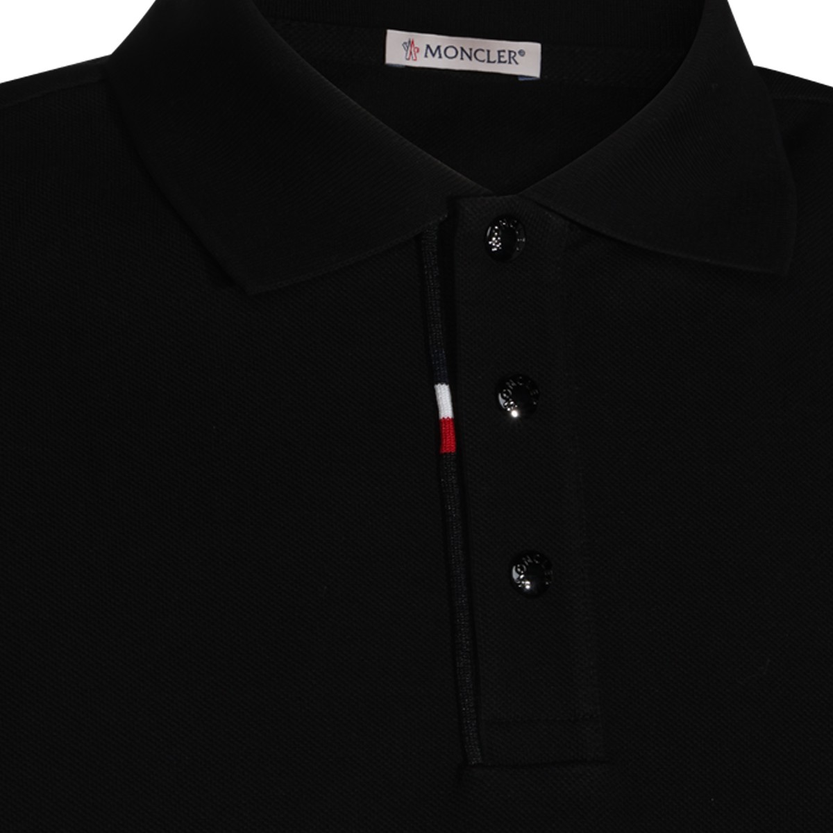 BLACK COTTON POLO SHIRT