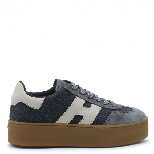 GREY LEATHER SNEAKERS