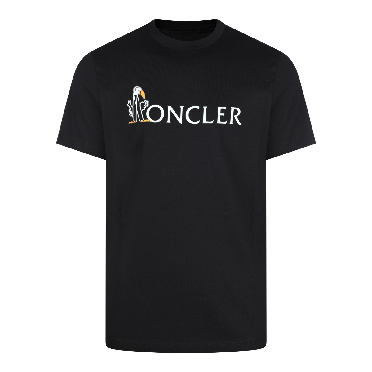 BLACK COTTON BRANDED T-SHIRT