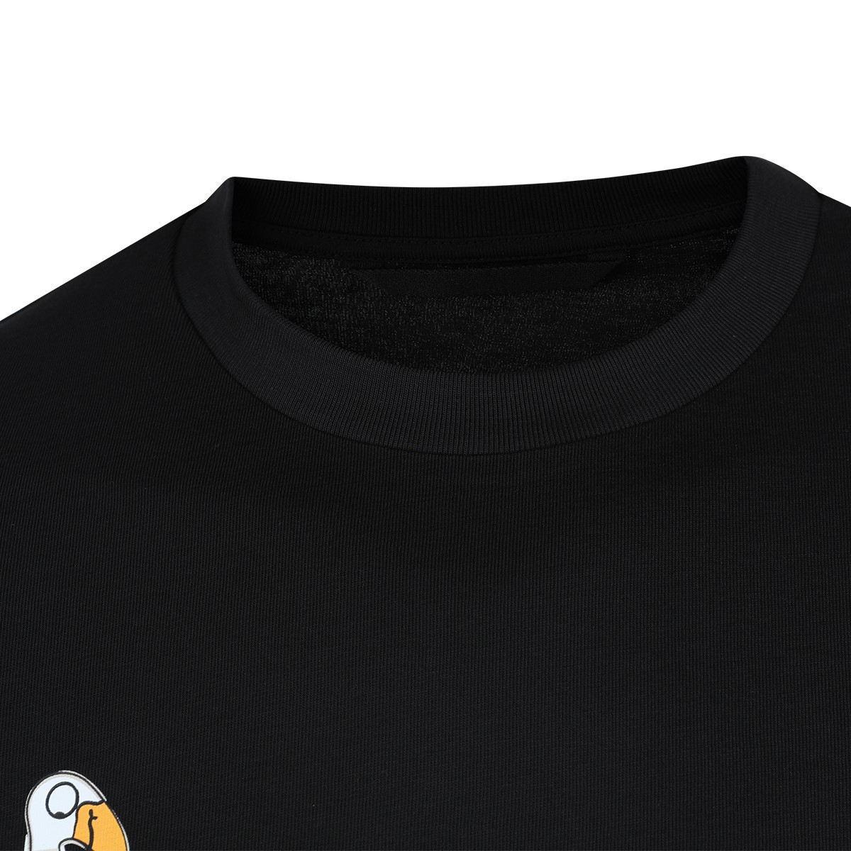 BLACK COTTON BRANDED T-SHIRT