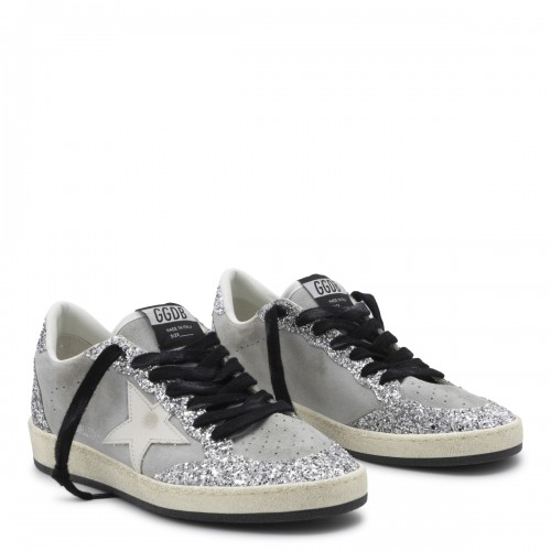 GREY LEATHER BALLSTAR SNEAKERS 2