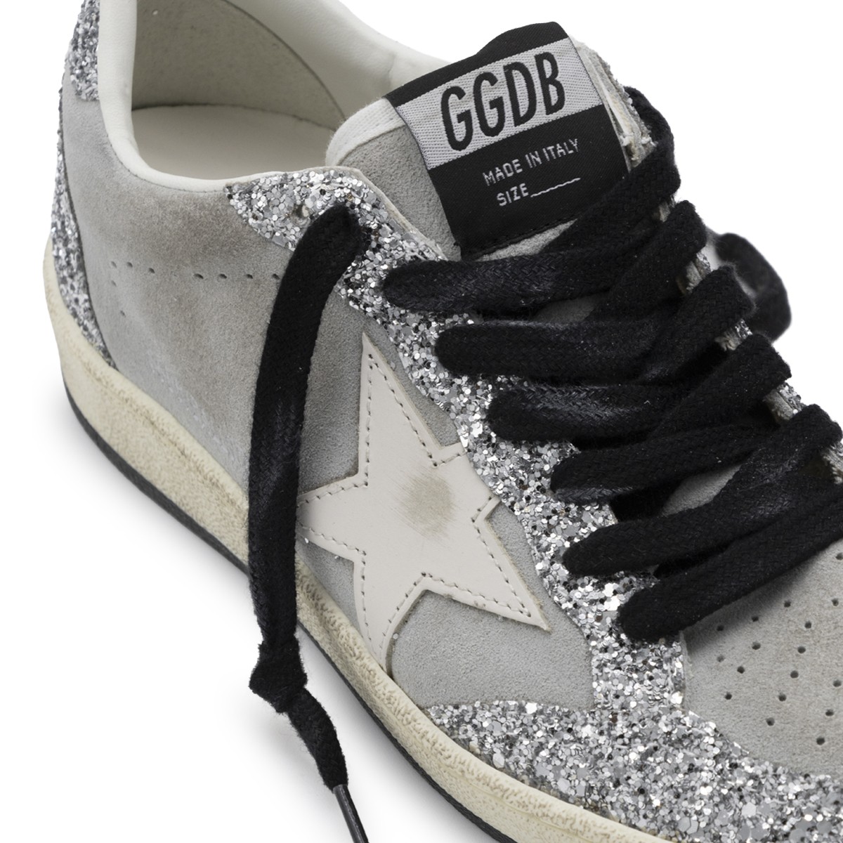 GREY LEATHER BALLSTAR SNEAKERS