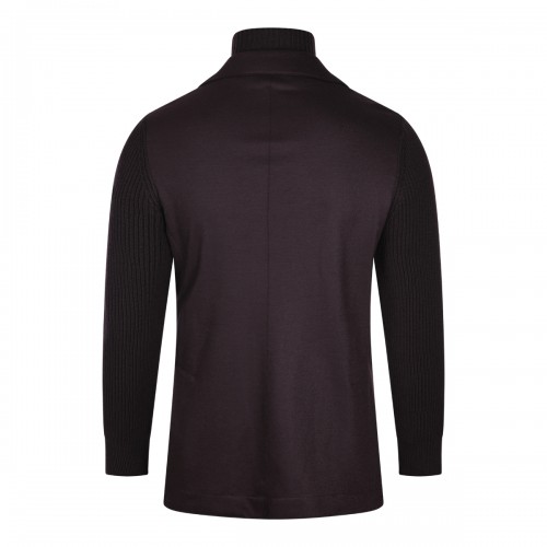 BORDEAUX WOOL ZIPPED BLAZER