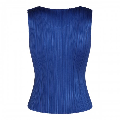 BLUE PLEATED TOP