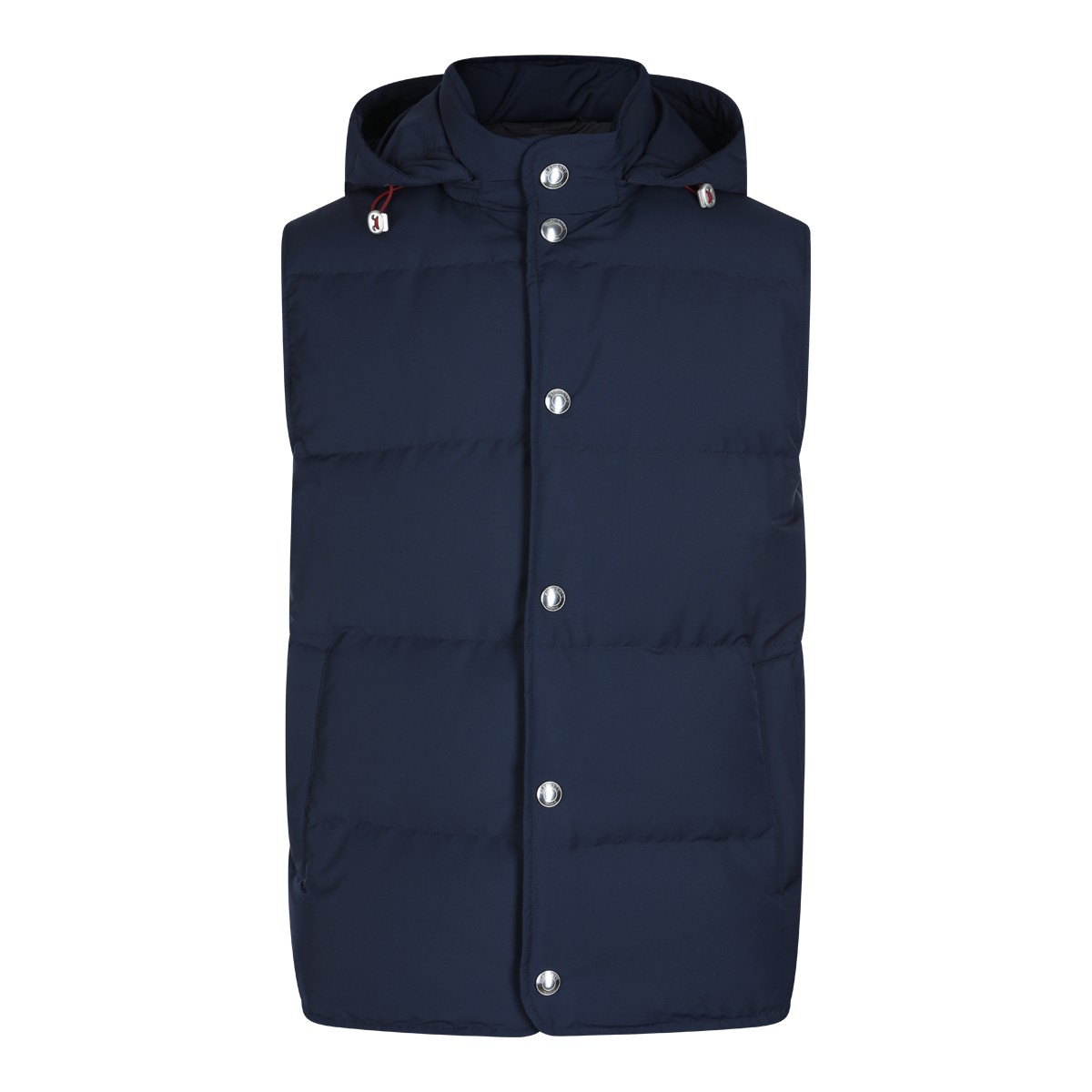 NIGHT BLUE WOOL VEST DOWN JACKET