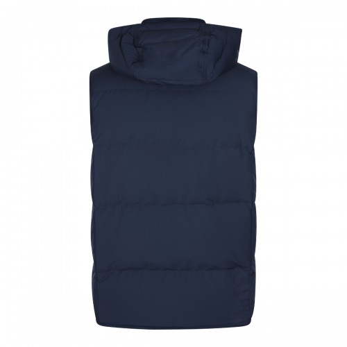 NIGHT BLUE WOOL VEST DOWN... 2