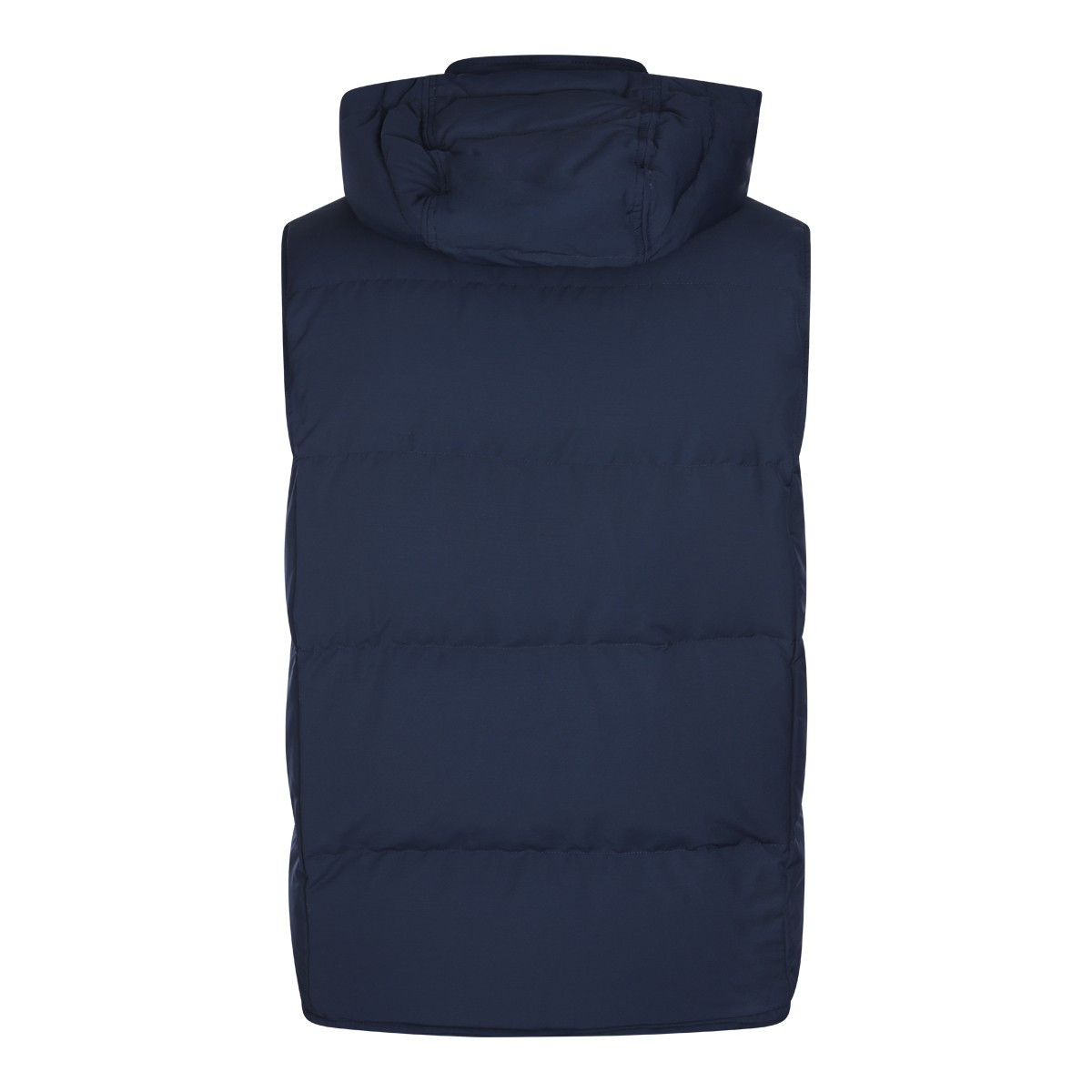 NIGHT BLUE WOOL VEST DOWN JACKET