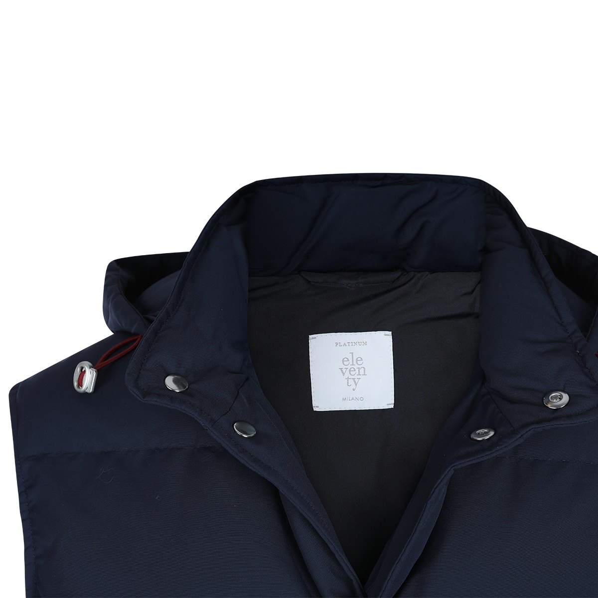 NIGHT BLUE WOOL VEST DOWN JACKET