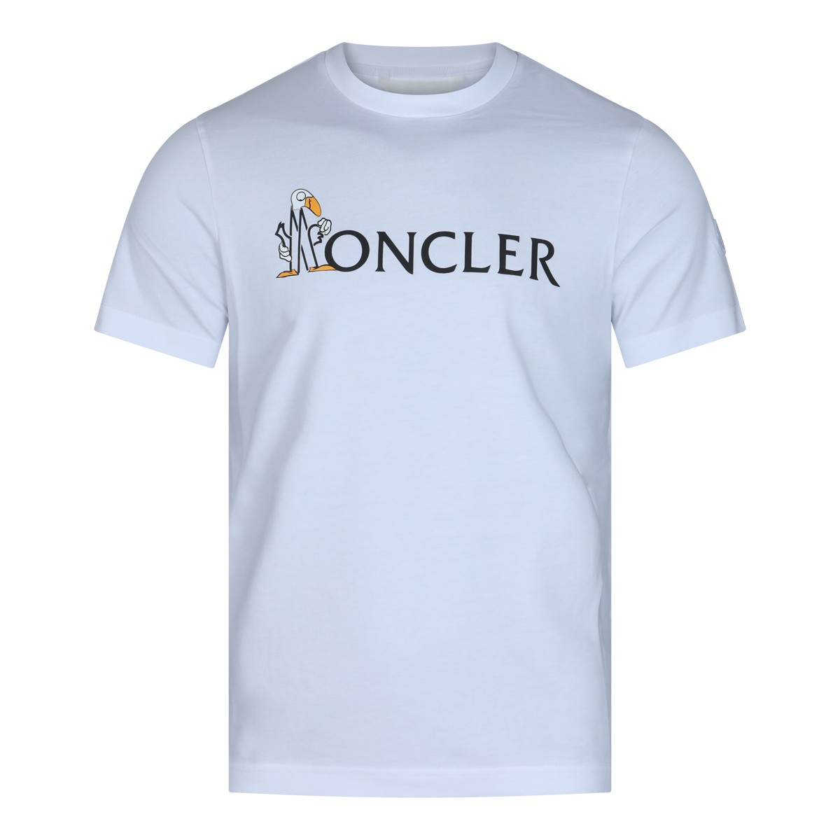 WHITE COTTON BRANDED T-SHIRT