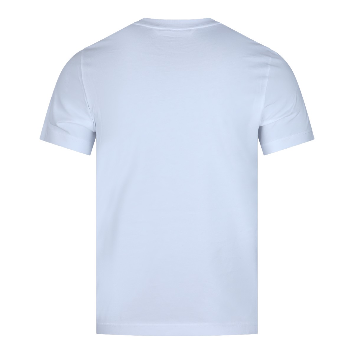 WHITE COTTON BRANDED T-SHIRT