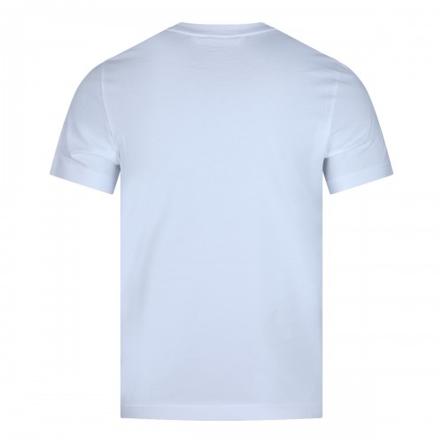 WHITE COTTON BRANDED T-SHIRT