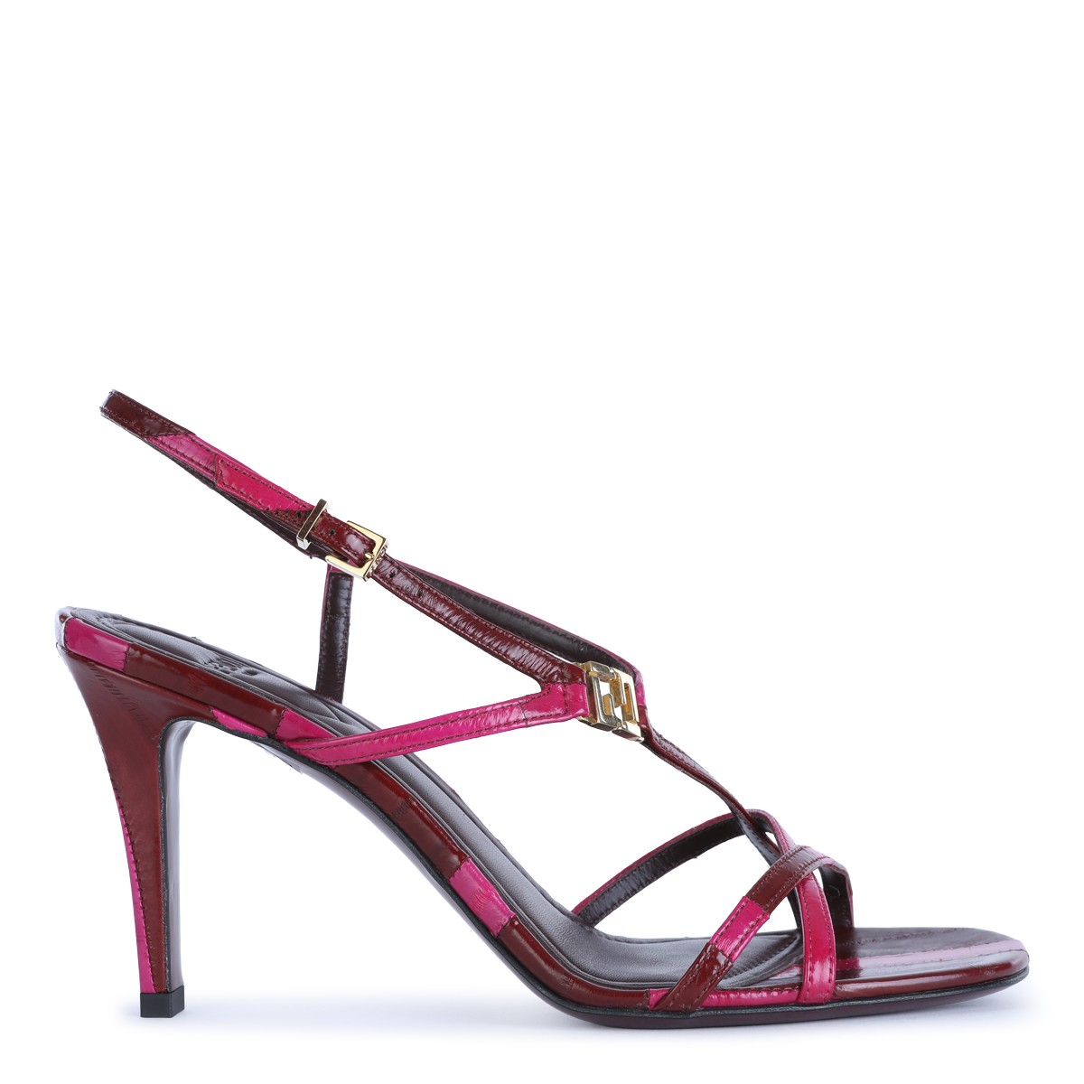 WINE HOT PINK LEATHER MISSINA SANDALS