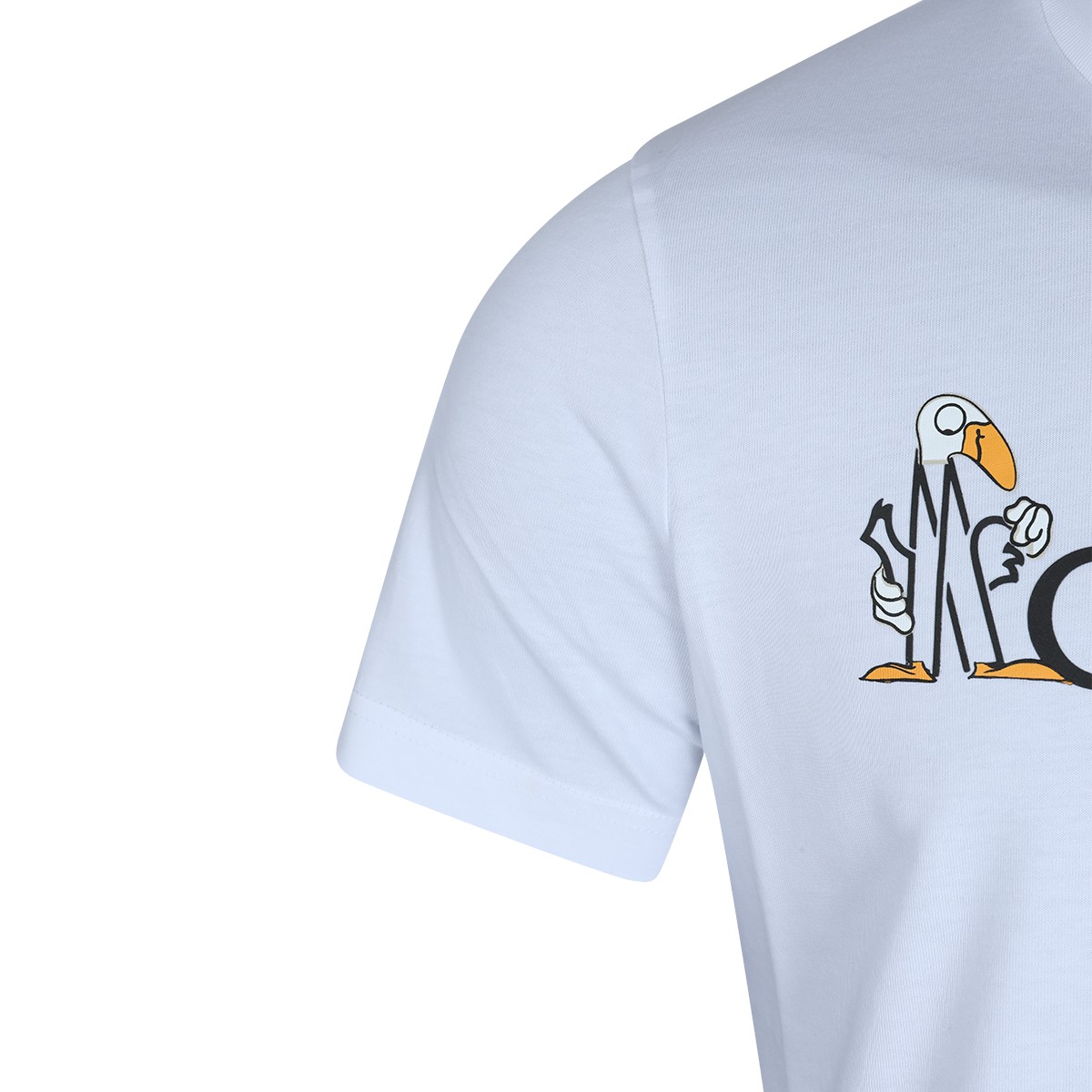 WHITE COTTON BRANDED T-SHIRT