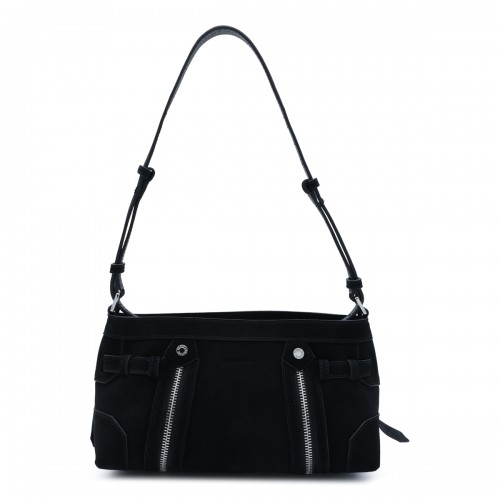 BLACK SUEDE MADISON MINI SHOULDER BAG
