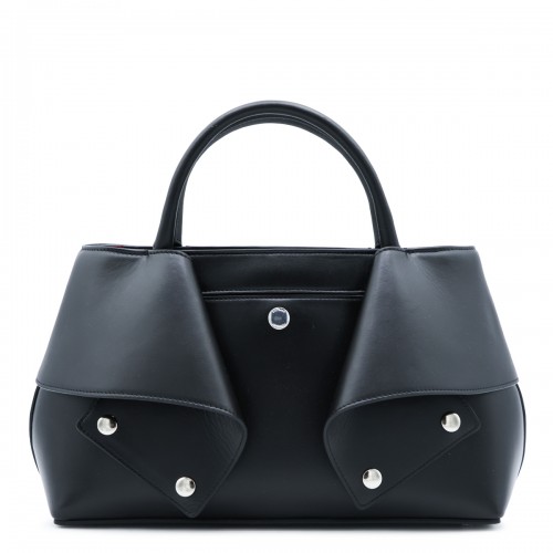 BLACK LEATHER MERCE TOTE