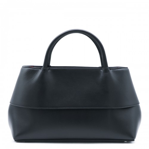 BLACK LEATHER MERCE TOTE