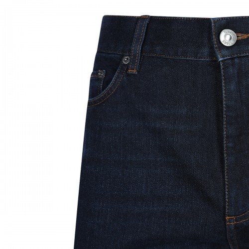 DARK BLUE COTTON STRETCH CLASSIC PANTS