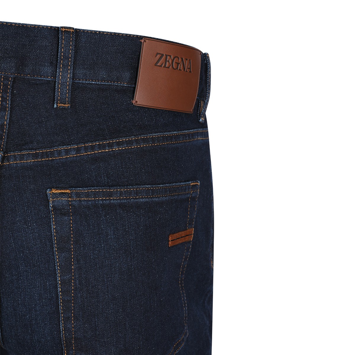 DARK BLUE COTTON STRETCH CLASSIC PANTS