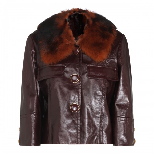 DARK PURPLE LEATHER JACKET