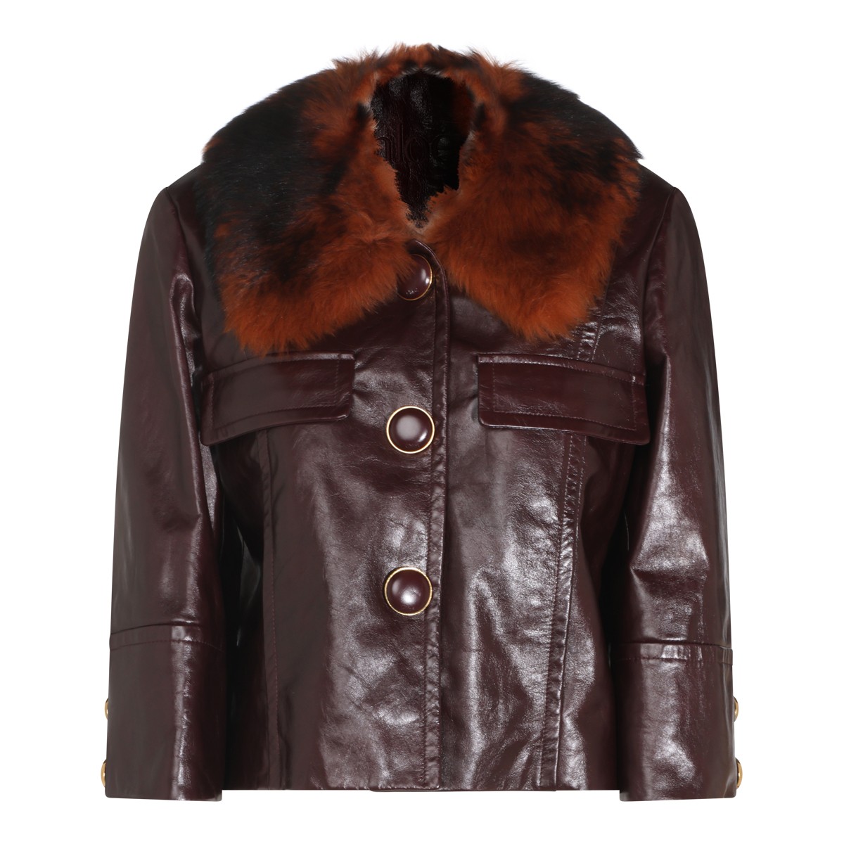 DARK PURPLE LEATHER JACKET
