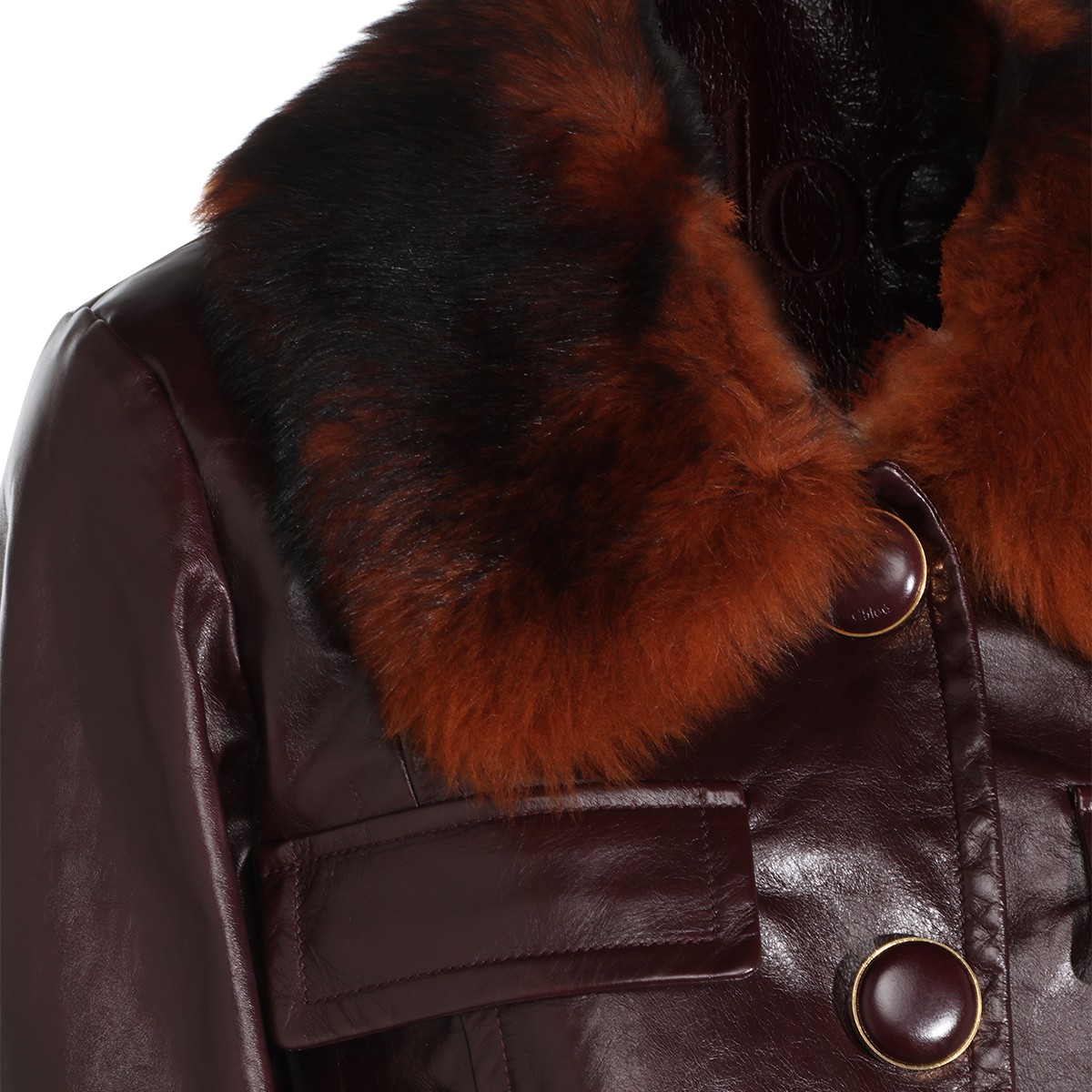 DARK PURPLE LEATHER JACKET