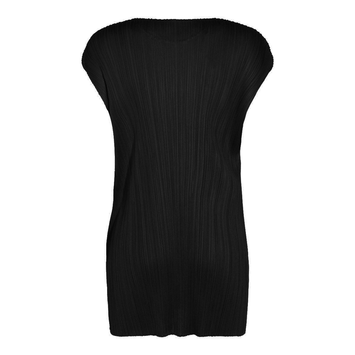 BLACK PLEATED MINI DRESS