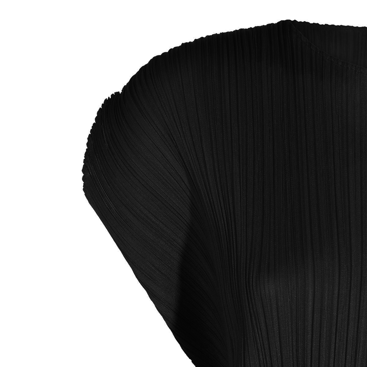 BLACK PLEATED MINI DRESS