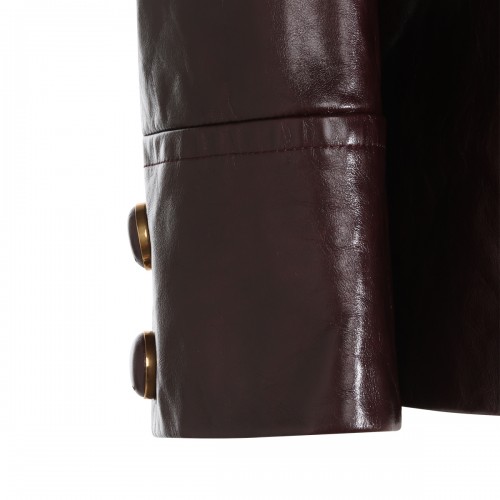 DARK PURPLE LEATHER JACKET