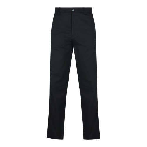 BLACK COTTON STRETCH PANTS