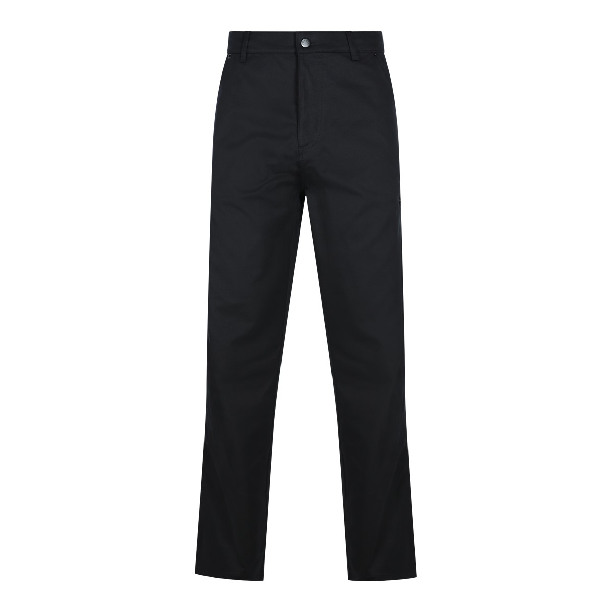 BLACK COTTON STRETCH PANTS