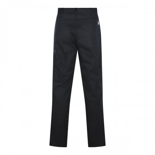 BLACK COTTON STRETCH PANTS 2