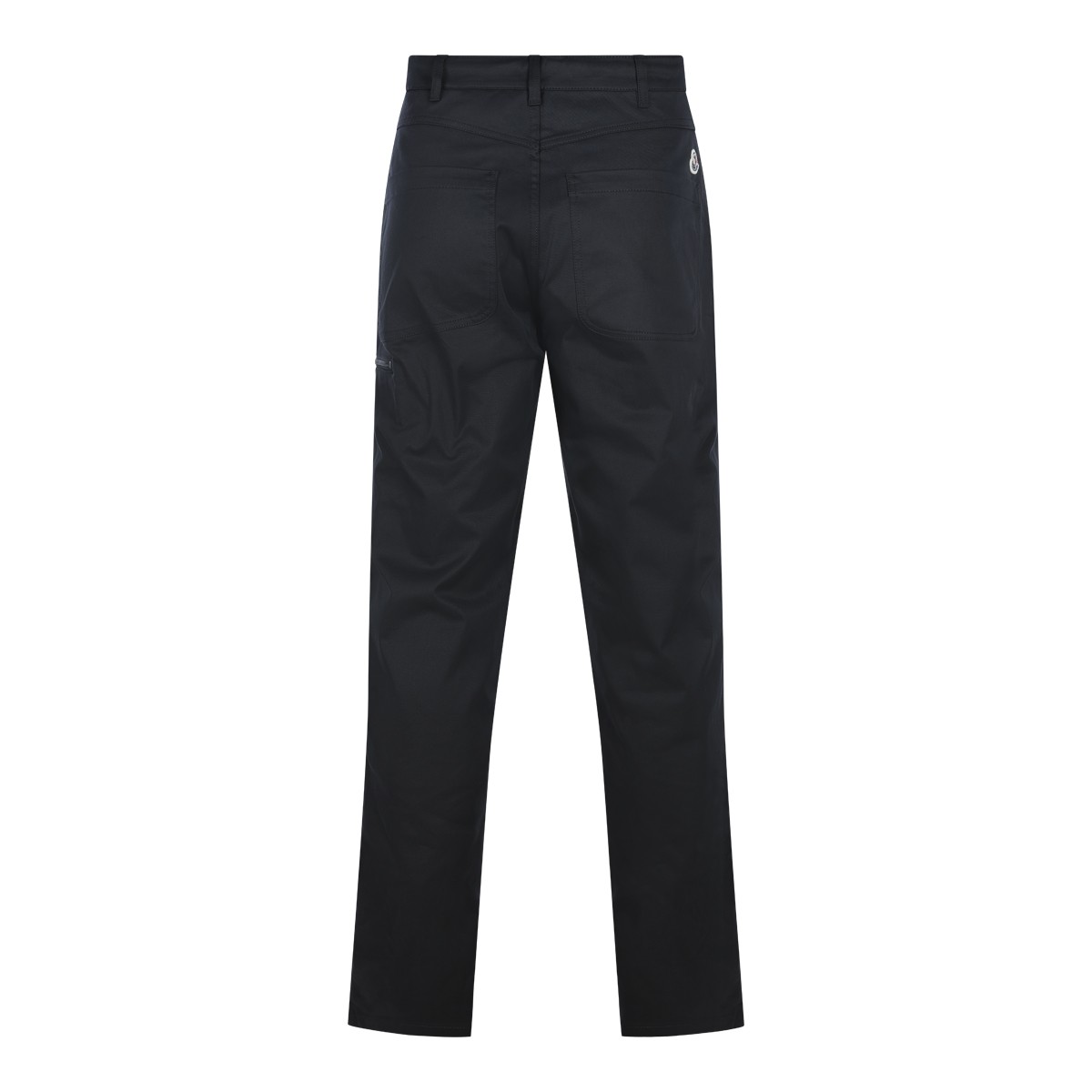 BLACK COTTON STRETCH PANTS