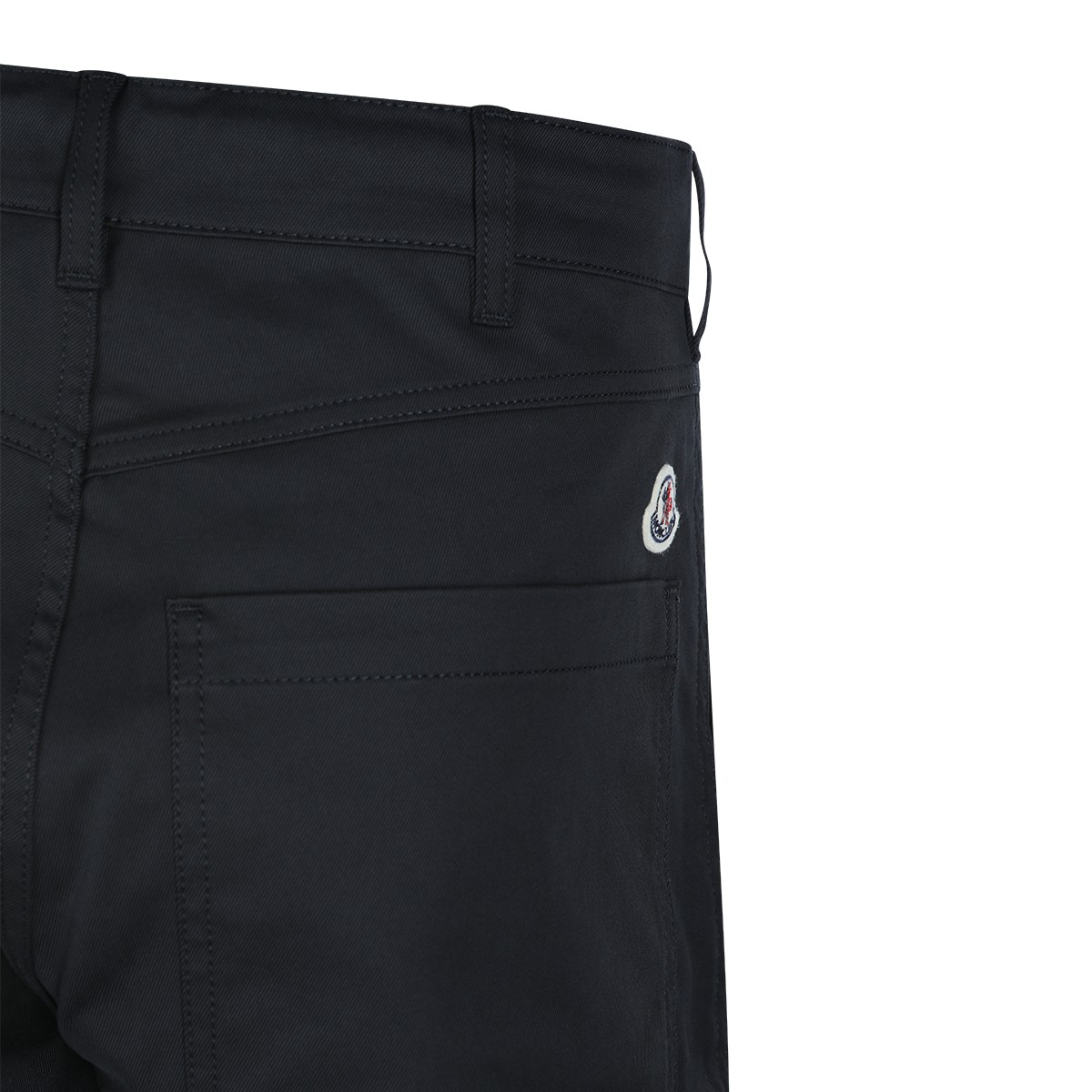 BLACK COTTON STRETCH PANTS