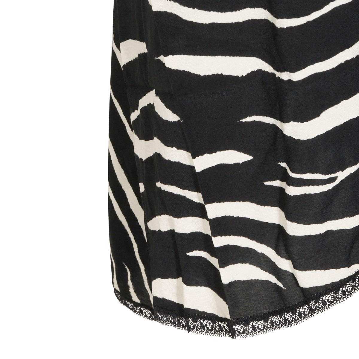 BLACK AND WHITE VISCOSE DRESS